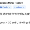 Schedule Change for Monday, Sept. 25th
